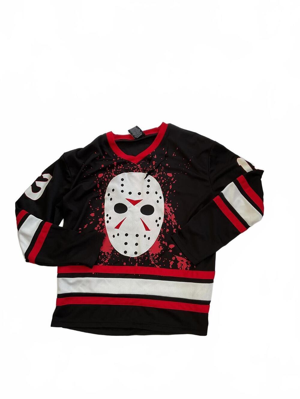 Friday the 13th Jason Voorhees Hockey Jersey - Size Large Intentional Slashes